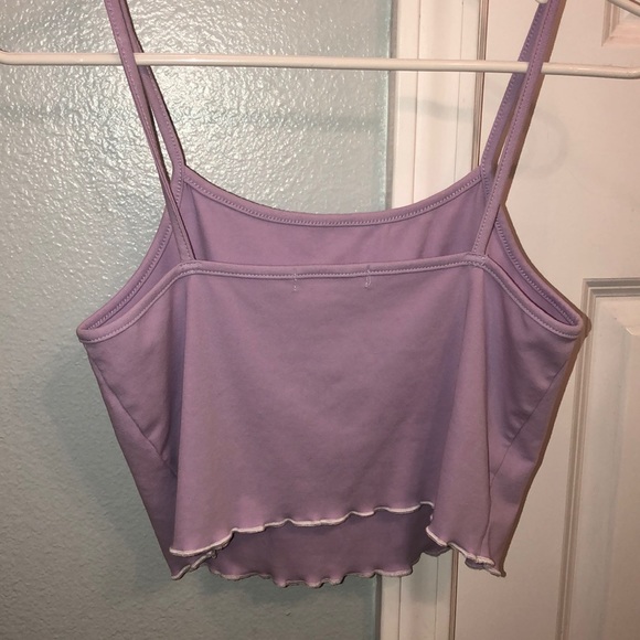 BRAND NEW Purple ruffle bottomed tank top - Picture 2 of 2